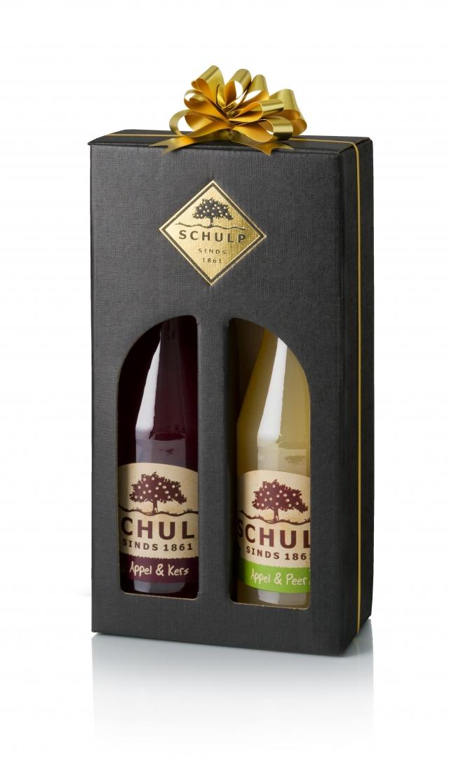 Luxe geschenkdoos á 2 flessen Schulp (leeg)