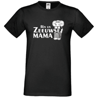 T-shirt zwart Bin un Zeeuwse mama