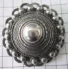 supergrote bolle Zeeuwse knop hanger zwaar verzilverd