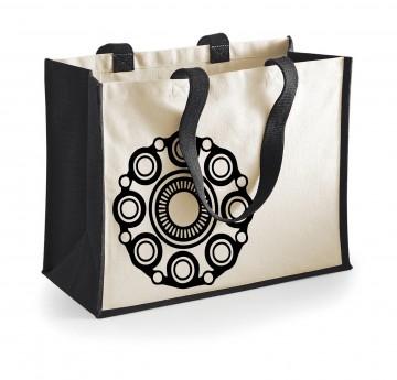 Tas jute zwart Zeeuwse knoop