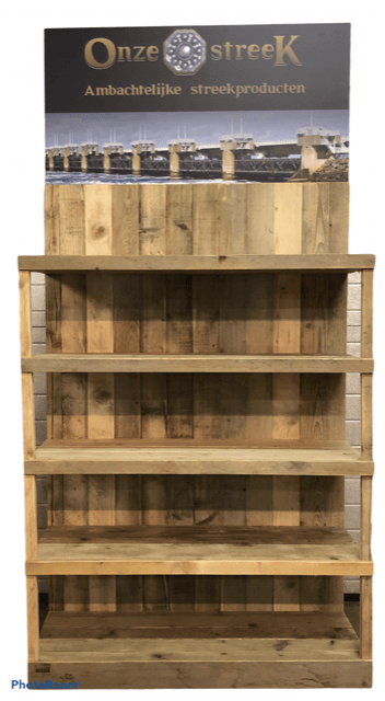 Display meubel hout Onze streeK (borg)