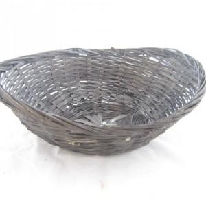 Broodmand bamboe ovaal 30*23*7/10 cm antraciet (20st/zak)