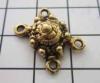 Zeeuwse knop met 4 ogen verguld