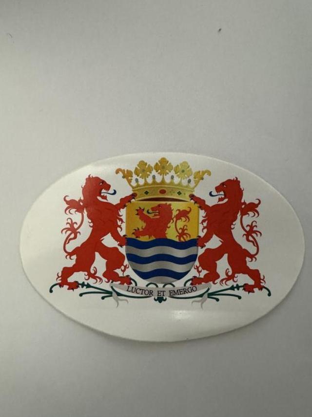 Autosticker Ovaal Wapen Zeeland 145x90mm