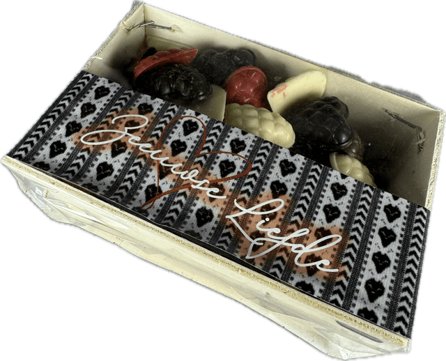 Oestermandje chocolade hartjes