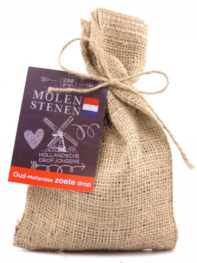 JanBax molenstenendrop in jute zakje