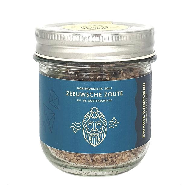 Zeeuwsche Zoute ZWARTE KNOFLOOK GLAZEN POT