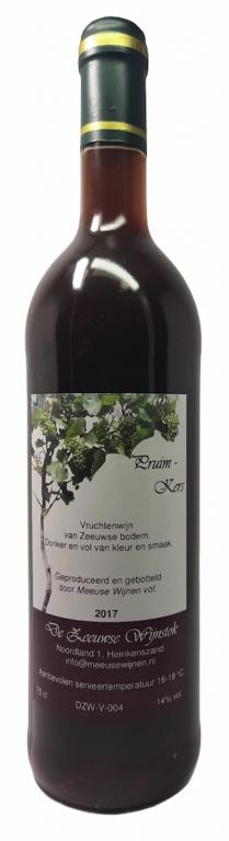 Aardbei Druif 14,9% vol.  De Zeeuwse Wijnstok