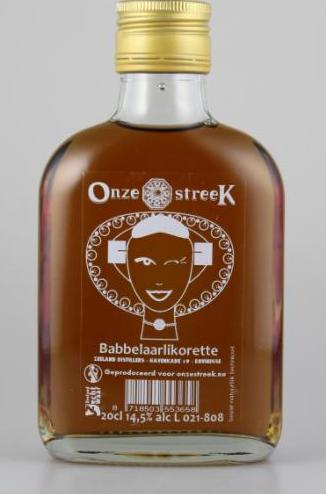 Babbelaar likeur Onze streeK  14,9% alc. MINIATUUR