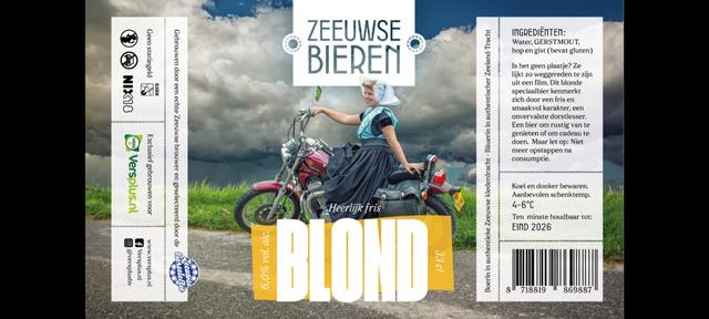 Zeeuwse Bieren Klederdracht  motorfiets blond 5.9% vol. alc.