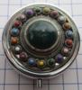 pillendoosje zeeuwse knop zwaar verzilverd multi colour emaille
