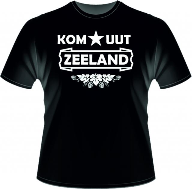 T-shirt zwart Kom*Uut Zeeland