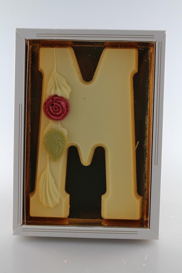 chocoladeletter wit m