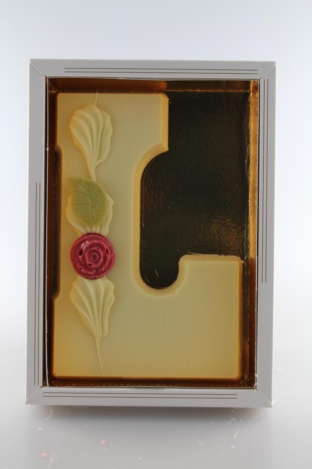 chocoladeletter wit l
