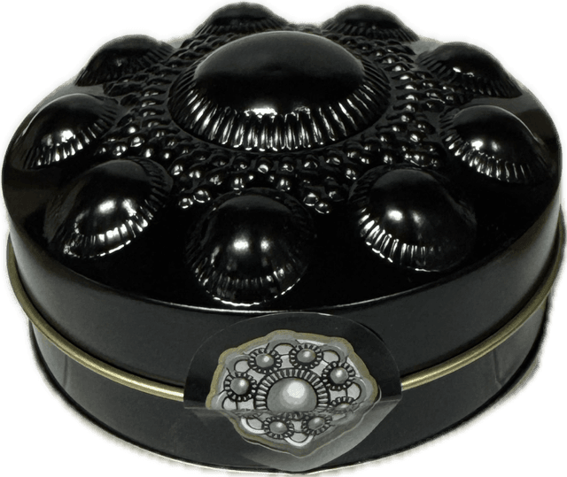 Bewaarblik Zeeuwse Knopen Pepermunt LAAG BLIK (zwart)