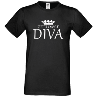 T-shirt zwart Zeeuwse diva