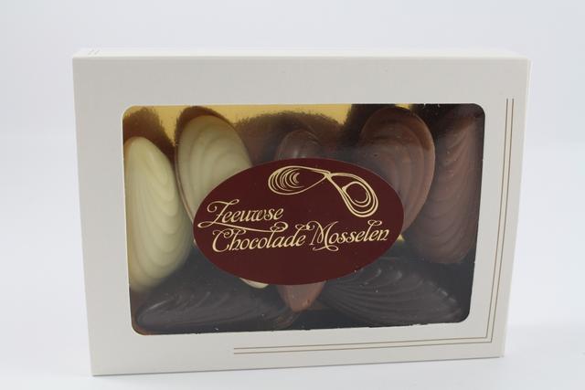 Zeeuwse assorti chocolade mosselen (vensterdoos)