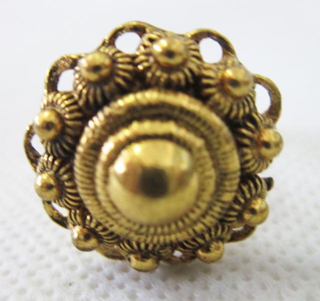 Ring Zeeuwse knop verguld