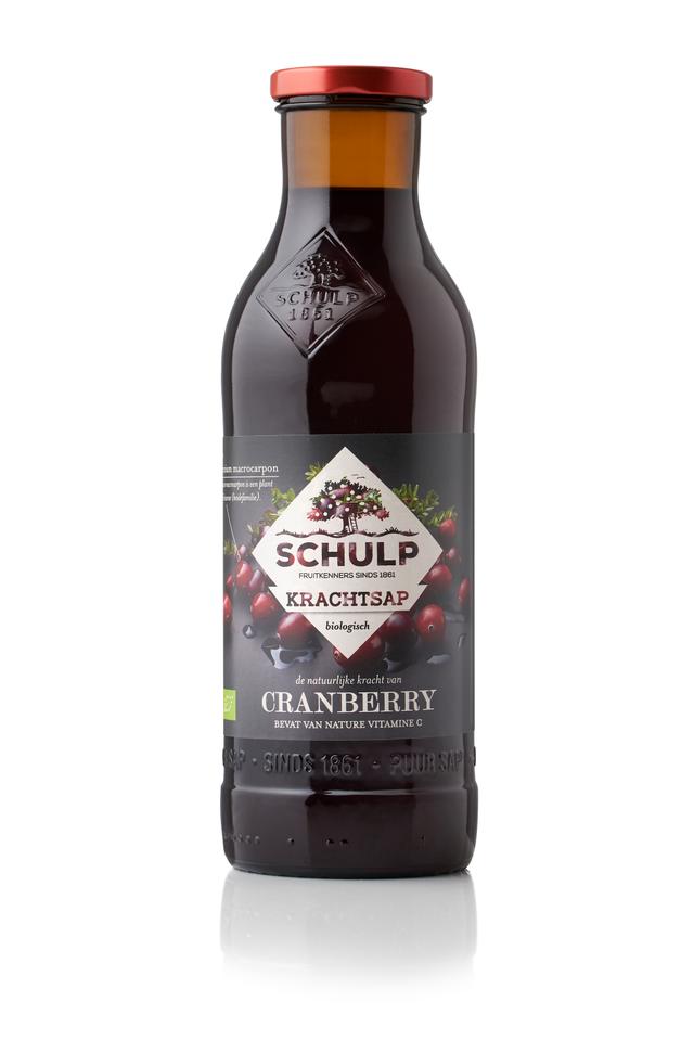 Krachtsap van Schulp Cranberrysap puur biologisch 
