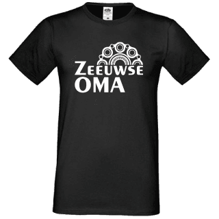 T-shirt zwart Zeeuwse oma