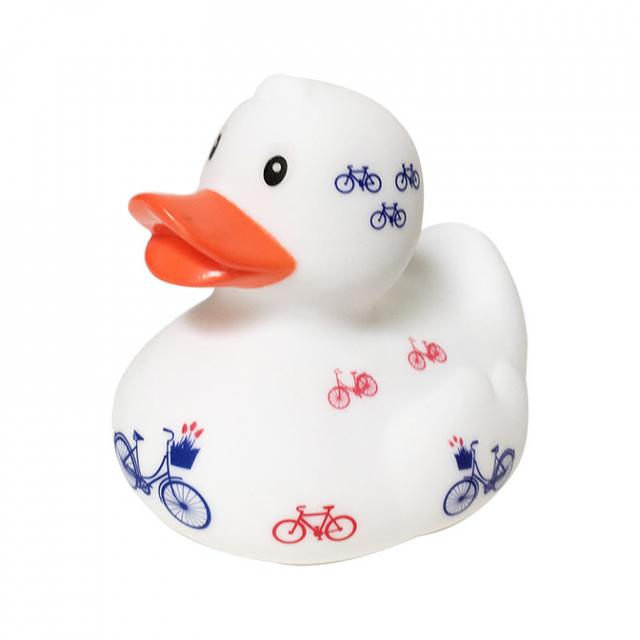 Badeendje wit fietsen
