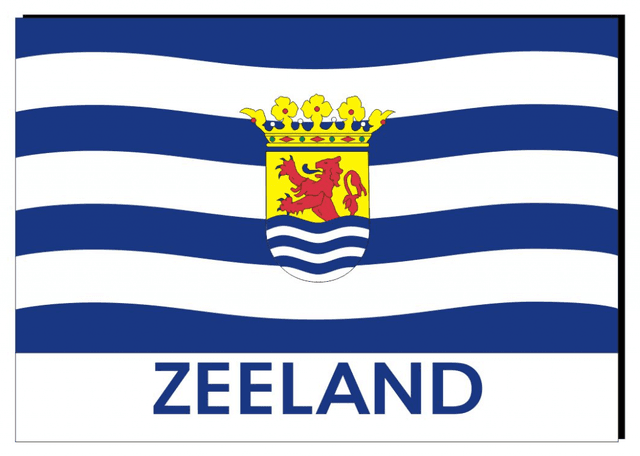 Fotomagneet Zeeuwse vlag 80x55 mm