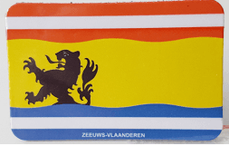 Flexmagneet Zeeuws Vlaamse vlag 45x75 mm