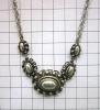 Ovale Zeeuwse knoppen collier, verzilverd
