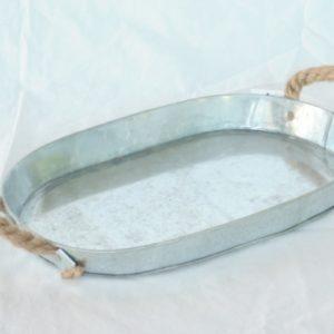Dienblad zink ovaal 31*21*3 cm