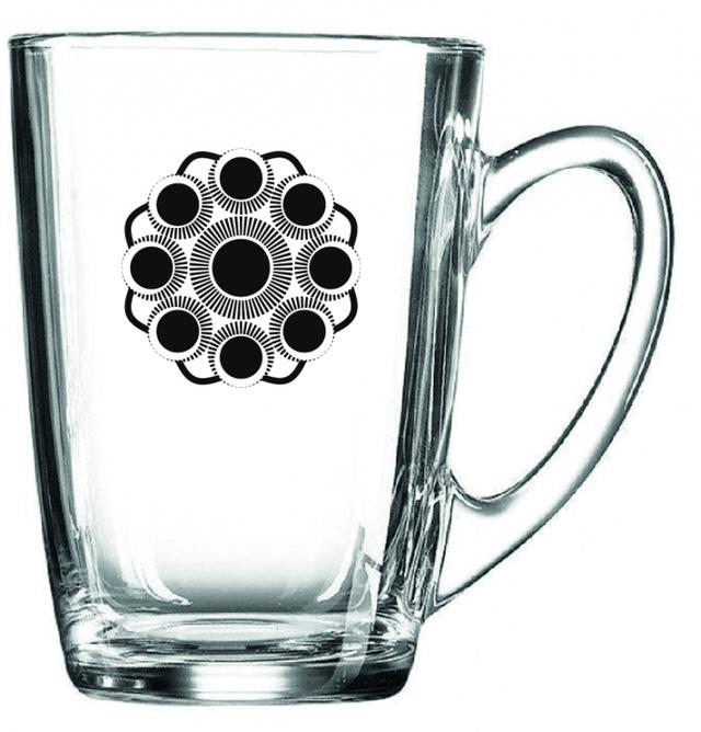 Theeglas HOOG (Zeeuwse knoop-zwart) Proenk.nl