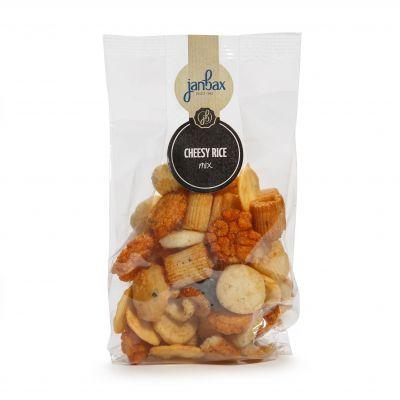 JanBax borrelconcept cellofaan cheesy rice mix