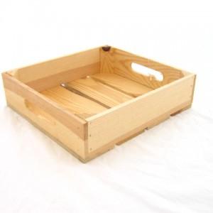 Bakje m.greep hout 29,5*26*7 cm