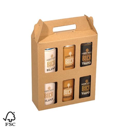 Bierdoos tbv BLIK 6x33cl Naturel FSC MIX 