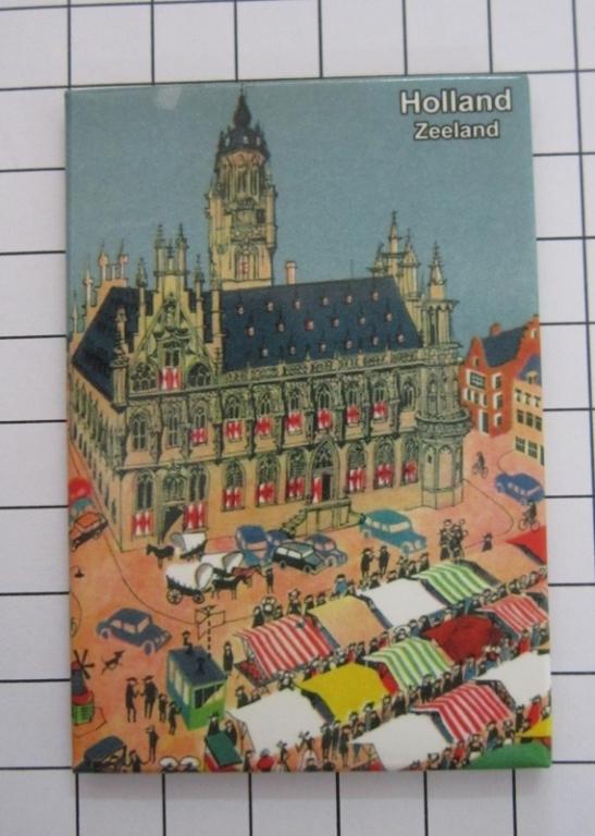 koelkastmagneet Middelburg marktkramen 