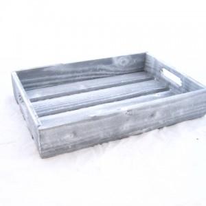 Bakje white wash rechth. 32.5*22*5.5 cm