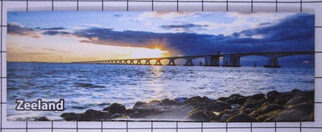 koelkastmagneet Zeelandbrug zonsondergang