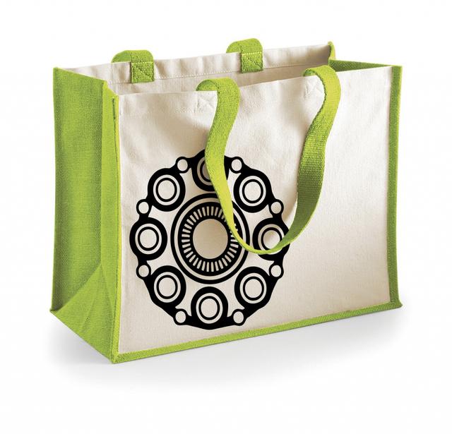 Tas jute appel groen Zeeuwse knoop