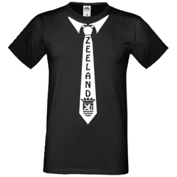 T-shirt zwart Stropdas Zeeland