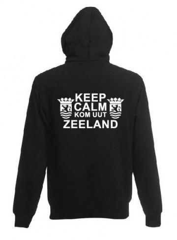 Hoodie Zip Keep calm Kom uut Zeeland
