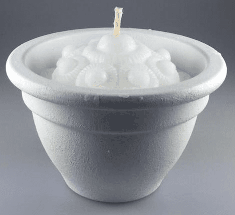 Zeeuwse knop vuurpot  wit+wit