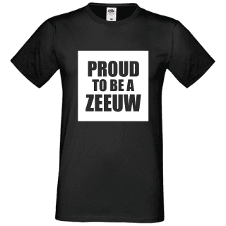 T-shirt zwart Proud to be a Zeeuw