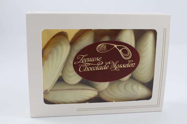 Zeeuwse wit chocolade mosselen (vensterdoos)
