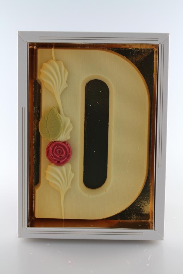 chocoladeletter wit d