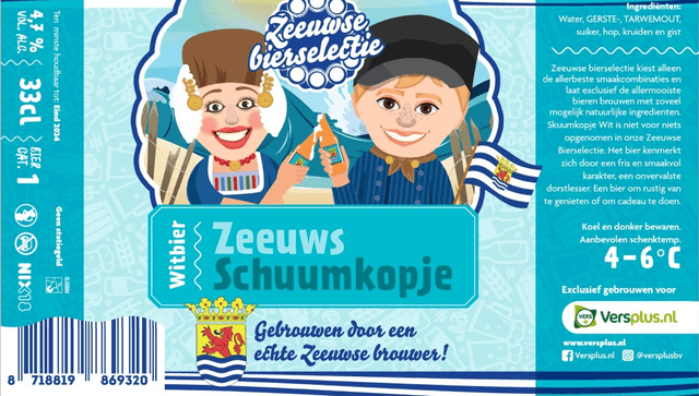 Zeeuws Schuumkopje wit 4.7% vol. alc. (grote fles)