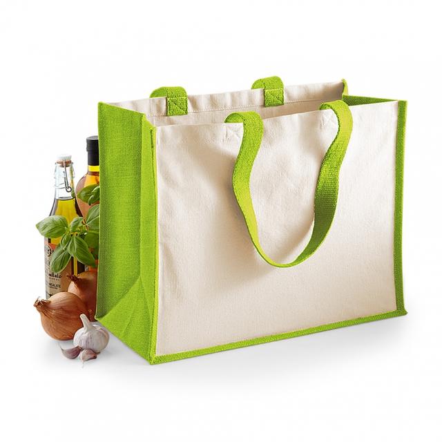 Tas jute appel groen zonder opdruk