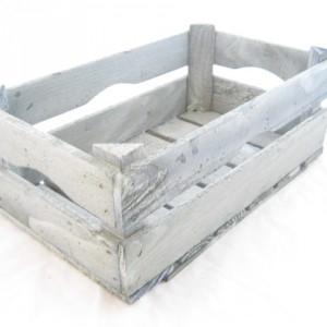 Veilingkist hout white-w 39.5*26*16.5/18 cm