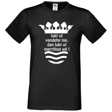 T-shirt zwart Lukt ut vandehe nie