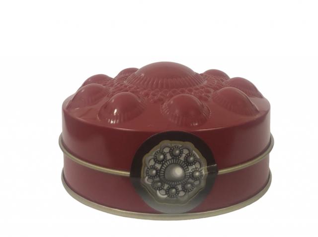 Bewaarblik Zeeuwse Knopendrop LAAG BLIK (bloedkoraal rood)
