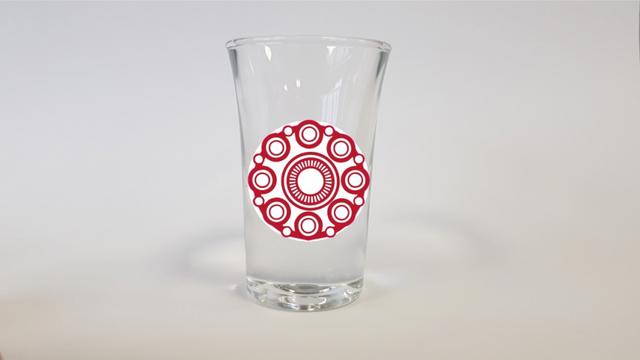 Borrel glaasjes Zeeuwse knoop zwart