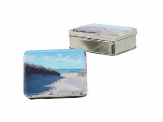 Doosje metaal met fotoprint ZEELAND strand